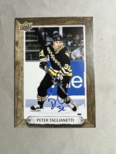 Peter Taglianetti Auto Upper Deck Engrained Beehive Signature Penguins Autograph