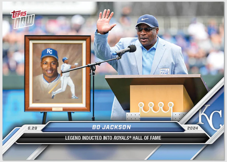 2024 Topps Now Bo Jackson #363 Kansas City Royals Hall of Fame