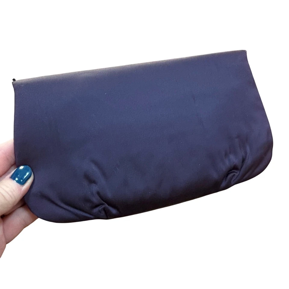 Bolso de Noche Vintage Magid EE. UU. Bolso de Mano Monedero PÚRPURA Satinado Cuentas Estilo Sobre  Foto 3 de 4