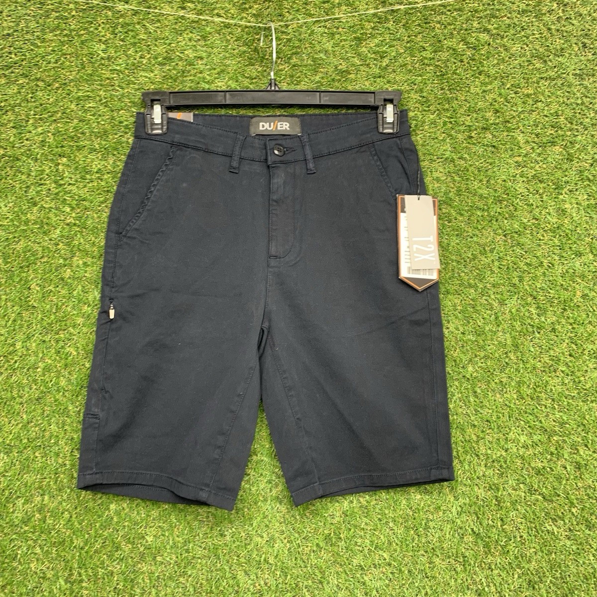 Du/er Shorts Mens 28 T2X Slim Fit No Sweat Performance Denim