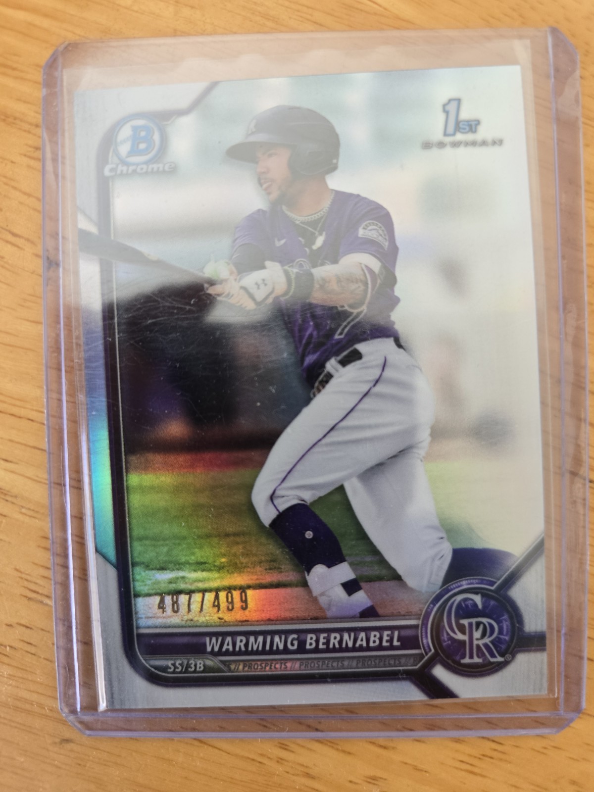 2022 Bowman Chrome Prospects 1st Warming Bernabel #BCP-46 Refractor /499 Rockies
