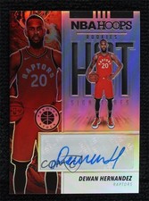 2019-20 NBA Hoops Premium Stock Hot Signature Rookies Dewan Hernandez Auto 7gk