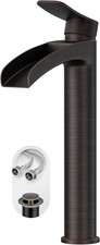 Oil Rubbed Bronze Tall Bathroom Vessel Sink Faucet with Drain  Supply Lines