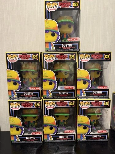 Funko Pop TV Stranger Things Dustin #828 Blacklight Exclusive Vinyl Figure NEW