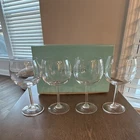 Vintage Tiffany & Co. Set of 4 Crystal Wine Glasses Set of 4 Unique Stem