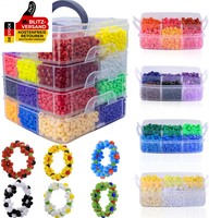 5500 Pony Beads, 24 Farben 1,65 Kg, Perlen Zum AuffäDeln Von ArmbäNdern, Mehrfar