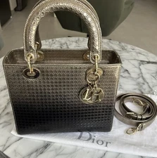 Dior Metallic Ombre Gold Medium Lady Dior