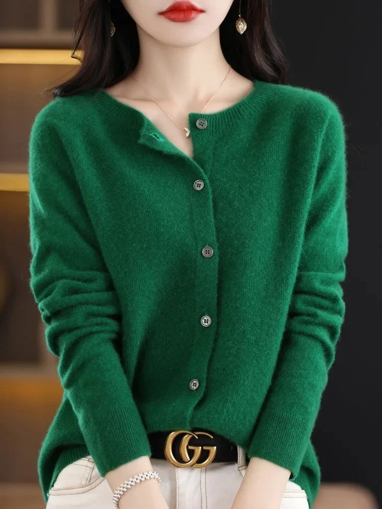 Women Merino Wool Cashmere Sweater Knit Cardigan Warm Winter Top
Opens in a new window or tab