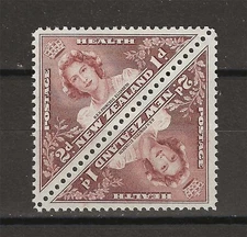 New Zealand 1943 Sc# B23 Princess Elizabeth pair MNH