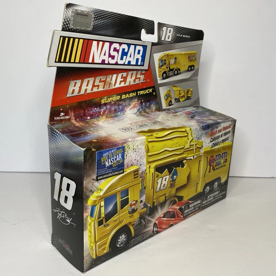 Semirremolque NASCAR Racing Bashers Super Bash #18 Kyle Busch M&M's NUEVO EN CAJA NUEVO EN CAJA Foto 3 de 4