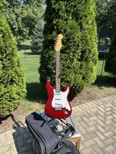 2011 RARO Squier Vintage Modificato Surf Stratocaster Candy Apple Rosso Rossetto PU