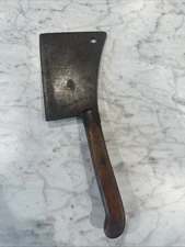 Vintage Nichols Bros. Warranted No.8 Meat Cleaver 7.5” Carbon Blade 15.5” Total