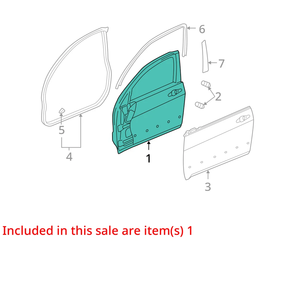 Электрические окна для правой передней двери пассажира Acura TSX 2004-2008 годов выпуска - Изображение 3 из 4