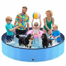 Foldable Dog Pool, Collapsible Dog Swimming Pool Hard Plastic Portable Pets B...