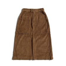 Gap Skirt Women  s Size 4P Brown Corduroy Front-Split Pencil Pockets Button