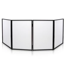Pyle DJ Façade Front Board Display Scrim Panel for Booth Cover Screen - White