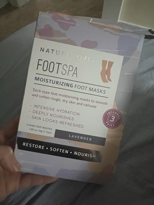 Nature Love Exfoliating Foot Mask | Lavender Mint | Lactic 3 Pair (Pack of 1) 