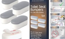 Toilet Seat Bumpers for Use with Bidet - Stops Sliding Wobbling -