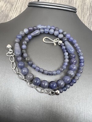 Jay King Mine Finds Tanzanite Necklace .925 18-1/4-21'' NIB