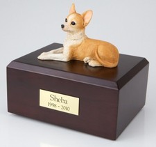 Chihuahua Pet Funeral Cremation Urn Available in 3 Different Colors  4 Sizes