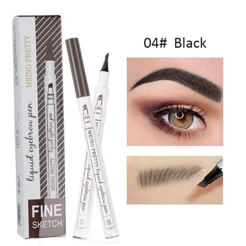 Waterproof Microblading Eye Brow Eyeliner Eyebrow Pen Pencil Brush Makeup Tools - Picture 6 of 20