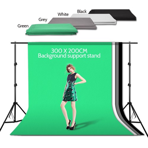 Photography Studio Softbox Continuous Lighting Kit Umbrella Backdrop Stand Set - Picture 3 of 12