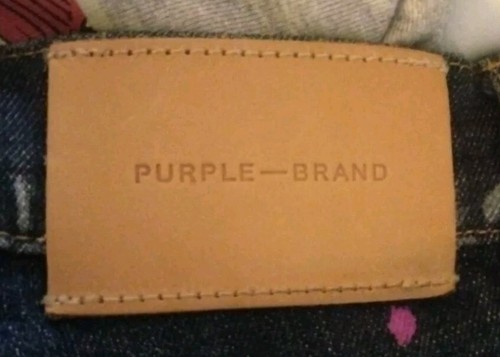 PURPLE BRAND JEANS STYLE #P001 BLUE SKINNY DISTRESSED SPLATTERED PAINT SIZE 30 - Picture 10 of 14