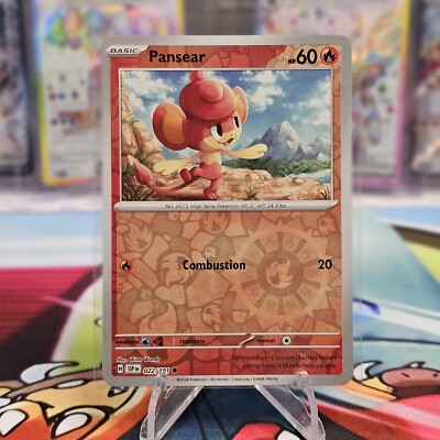 pokemon cards toad Pansear 022/191 - Reverse Holo - Surging Sparks - TCG - NM/M Pokemon Trading Card Game Pokemon