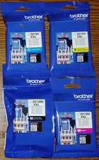 Lot of 4 Brother New Sealed LC3019BK LC3019C LC3019Y LC3019M XXL Ink Cartridge