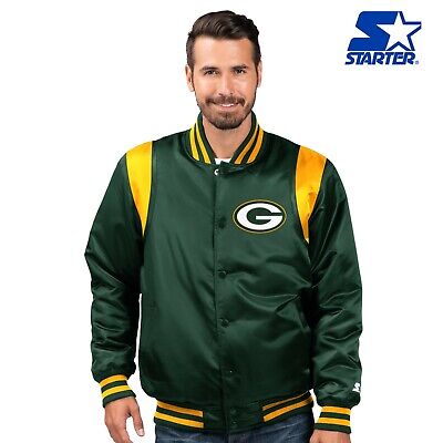 Green Bay Packers Starter The Prime Vintage Full Snap Satin Jacket ...