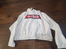 Nike Women Air Jordan Hoodie Sz L Paris Saint Germain Fleece Pullover Sweatshirt