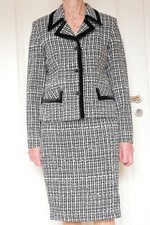 Kostüm sw/ws mit Samt