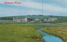 Dartmoor Prison & North Hessary Tor Television Mast - Vintage Postcard