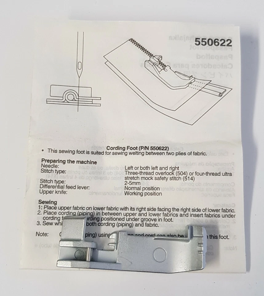 Overlocker Cording foot 550622 Singer - Image 4 of 4