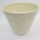 Vintage Bauer Pottery Cream Speckle Pinnacle Flower Pot Planter #12  11.25”H