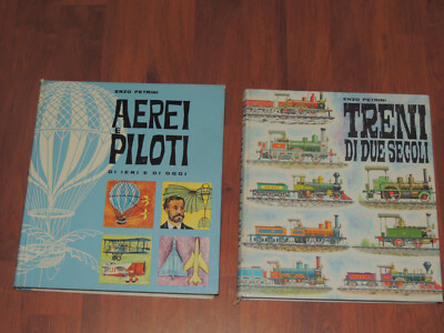 Flugzeuge und Piloten +Züge aus zwei Jahrhunderten 2 Bücher Enzo Petrini-Kapitol Bologna-
