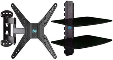 Mounting Dream Md2413-kt Full Motion TV Wall Mount 2-Tier DVD Floating Shelf