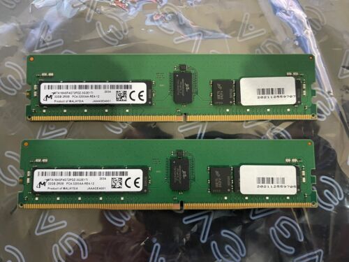 64GB (2x32GB) Micron MTA18ASF4G72PDZ-3G2E1 2RX8 PC4-25600 (DDR4-3200) ECC RDIMM