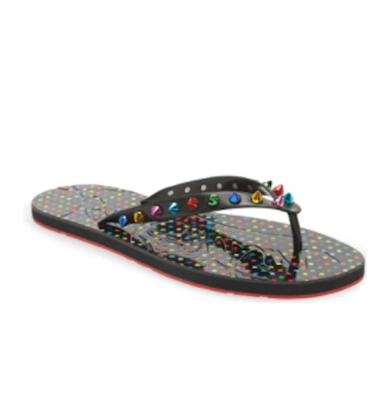 Christian Louboutin Loubi Flip Spiked Flip Flops