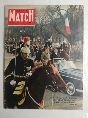 N607 Magazin Paris-Match Nr. 510 17. Januar 1959 auf den Champs-Élysées Coty schreit...
