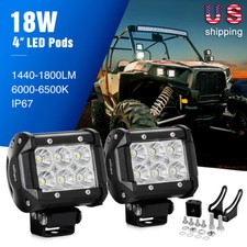 Nilight 2pcs 18w 4inch Led Work Light Bar Flood Driving Fog Lights Off Road 57
