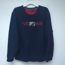 VTG Nautica NS-83 Sweatshirt Adult XL Navy Blue Pullover Crewneck USA Made