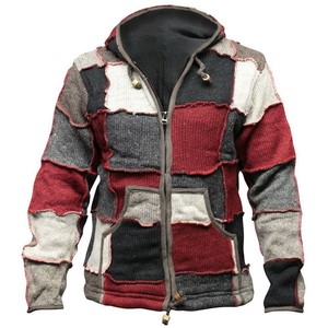 Abrigo Hombre Cárdigan Hombre Invierno Punto Grueso Cárdigan Étnico Capa |  eBay
