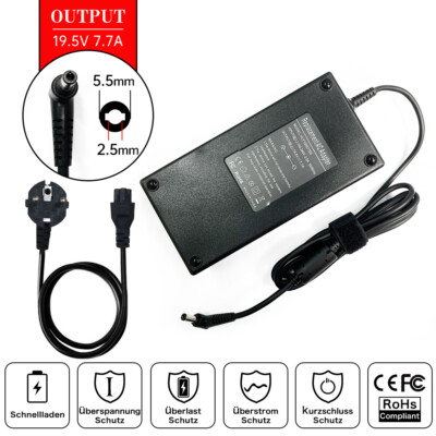 150W Laptop Netzteil Ladegerät für Asus G74SX-BBK7,G74SX-BBK8 VX7 G74S G60vx A2G