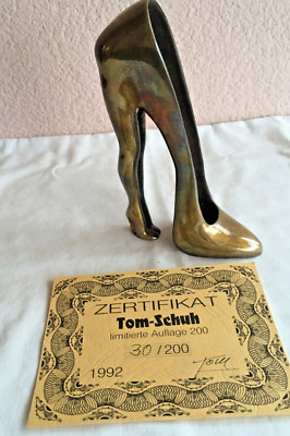 High Heels Skulptur mit Zertifikat Vintage 1992 Goldlegierung