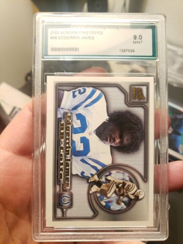 🔥2000 Pacific Aurora pinstripes Edgerrin James #58 Colts MINT 9🔥 - Picture 1 of 2