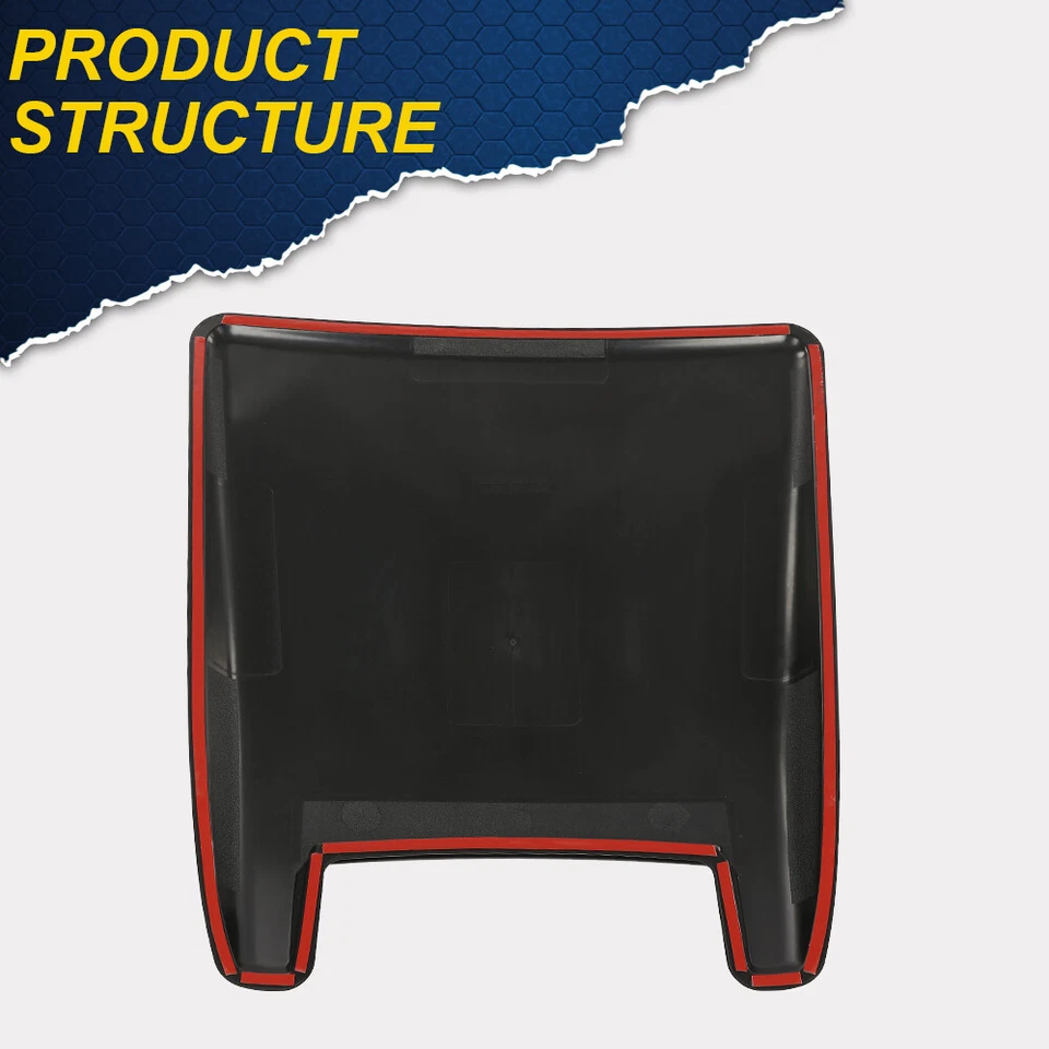 Universal Fit For Camaro Mustang Challenger Sliverado Glossy Black Hood Scoop - Image 3 of 4