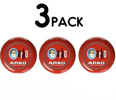 3x ARKO shaving bowl soap  | Traditional Turkish shave cream | 90g