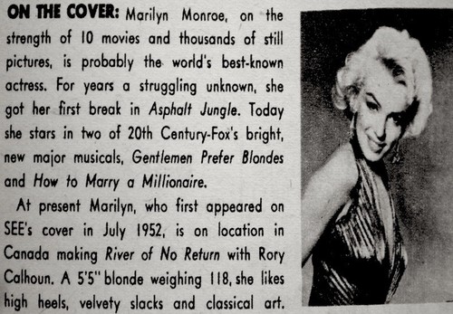 Marilyn Monroe Magazine 1953 SEE Powolny 20th Fox Gentlemen Prefer Blondes VG - Picture 3 of 10