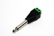 5 pcs 6.35 mm 1/4 inches Mono Audio Male to AV 2-Screw Terminal Female Adapter
